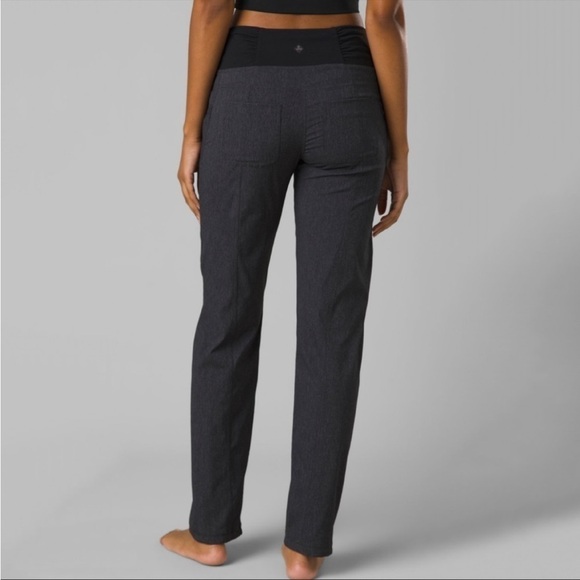 NWT Prana Summit Mid Rise Pull On Straight Leg Adjustable Pant Charcoal - Picture 5 of 10